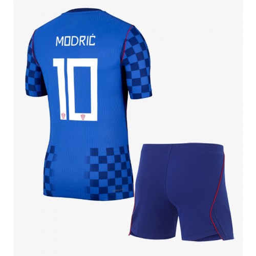 Kroatia Luka Modric #10 Vieraspaita Lapsille MM-kisat 2026 Lyhythihainen (+ Lyhyet housut)